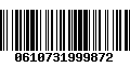 Código de Barras 0610731999872