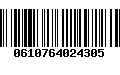 Código de Barras 0610764024305