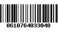 Código de Barras 0610764033048
