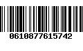 Código de Barras 0610877615742