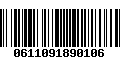 Código de Barras 0611091890106