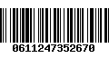 Código de Barras 0611247352670