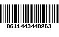 Código de Barras 0611443440263