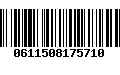 Código de Barras 0611508175710