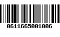 Código de Barras 0611665001006