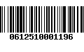 Código de Barras 0612510001196