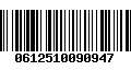 Código de Barras 0612510090947