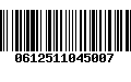 Código de Barras 0612511045007