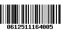 Código de Barras 0612511164005