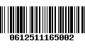 Código de Barras 0612511165002