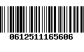 Código de Barras 0612511165606