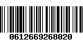 Código de Barras 0612669268020