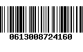 Código de Barras 0613008724160