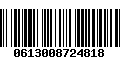 Código de Barras 0613008724818