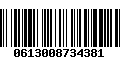 Código de Barras 0613008734381