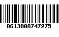 Código de Barras 0613008747275