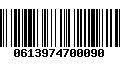 Código de Barras 0613974700090