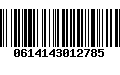 Código de Barras 0614143012785