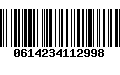 Código de Barras 0614234112998