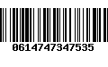 Código de Barras 0614747347535