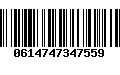 Código de Barras 0614747347559