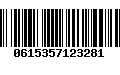 Código de Barras 0615357123281