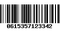 Código de Barras 0615357123342