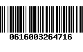 Código de Barras 0616003264716