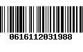 Código de Barras 0616112031988