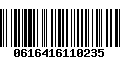 Código de Barras 0616416110235