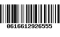 Código de Barras 0616612926555