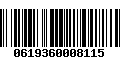 Código de Barras 0619360008115