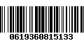 Código de Barras 0619360815133