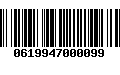 Código de Barras 0619947000099