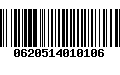 Código de Barras 0620514010106