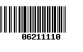 Código de Barras 06211110