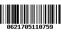 Código de Barras 0621705110759