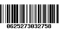Código de Barras 0625273032758