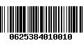 Código de Barras 0625384010010