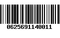 Código de Barras 0625691140011