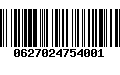 Código de Barras 0627024754001