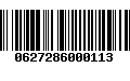 Código de Barras 0627286000113