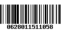 Código de Barras 0628011511058