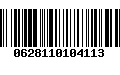 Código de Barras 0628110104113