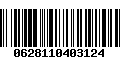 Código de Barras 0628110403124