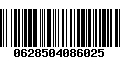 Código de Barras 0628504086025