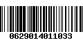 Código de Barras 0629014011033