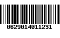 Código de Barras 0629014011231