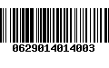 Código de Barras 0629014014003