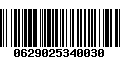 Código de Barras 0629025340030